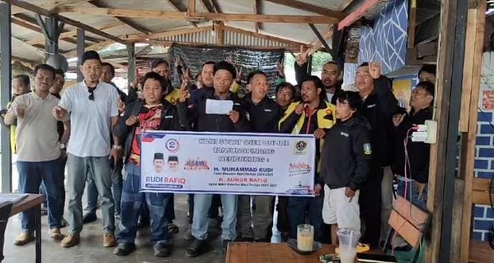 Sahabat Ojol Tanjungpinang mantap untuk memilih Rudi Rafiq sebagai Gubernur Kepri periode 2025-2030.