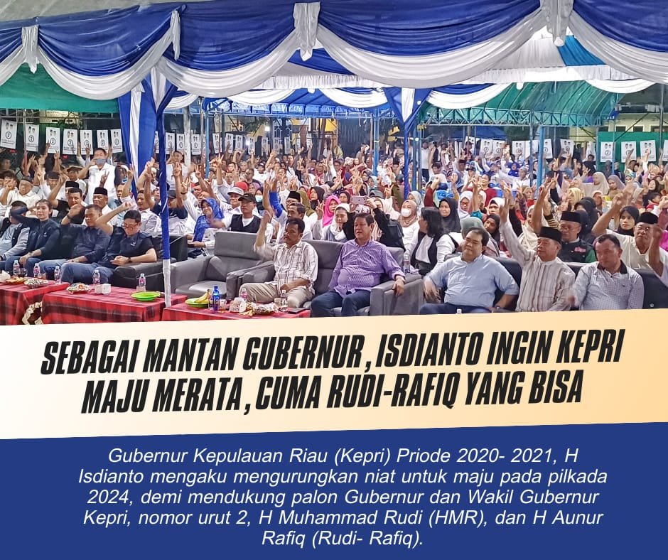 Isdianto2 dukun Rudi Rafiq Mantan Gubernur Isdianto Dukung Rudi Rafiq sebagai Gubernur Kepri 2025-2030.